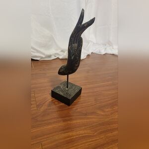 Black and Gold Wooden Hand